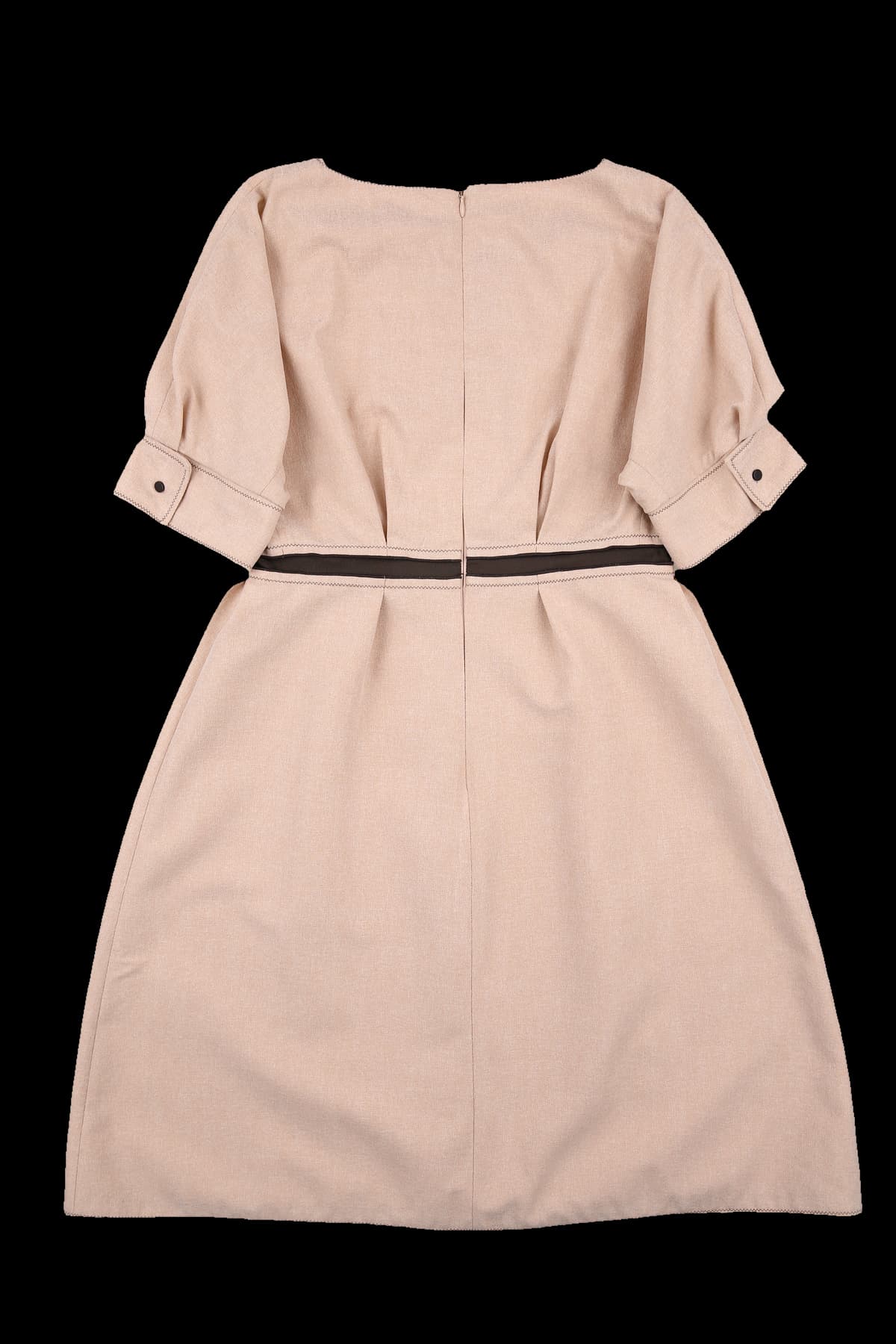 스티치 배색 라인 원피스