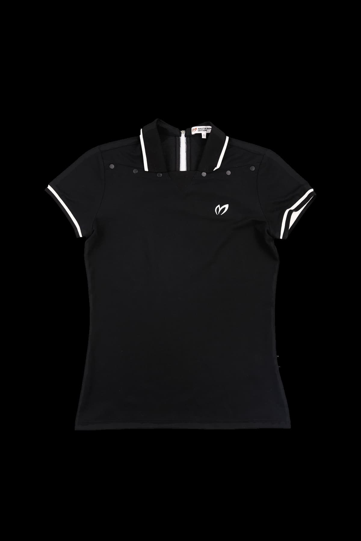 카라 버튼 포인트 티셔츠