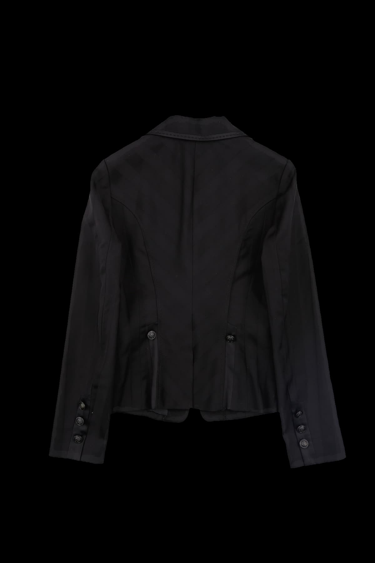 스트라이프 라인 절개 자켓