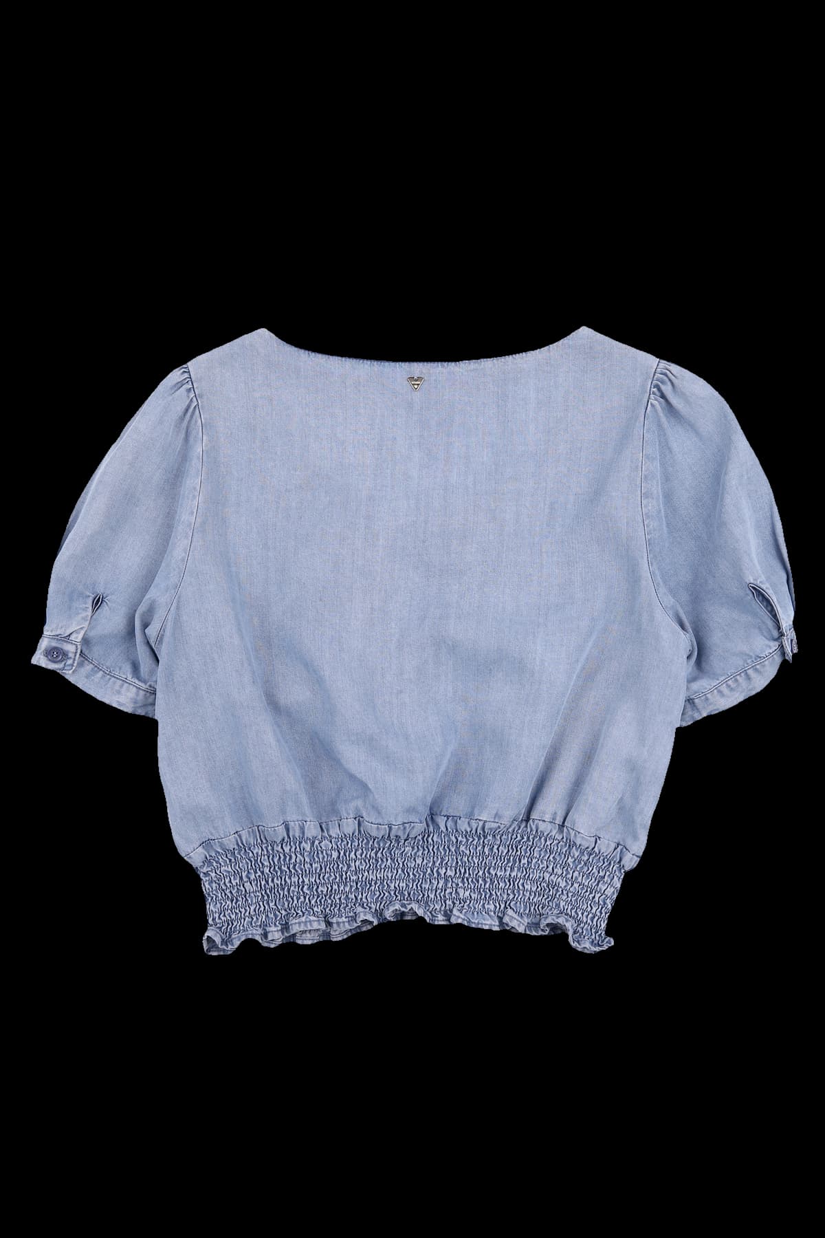 퍼프 소매 반팔 블라우스