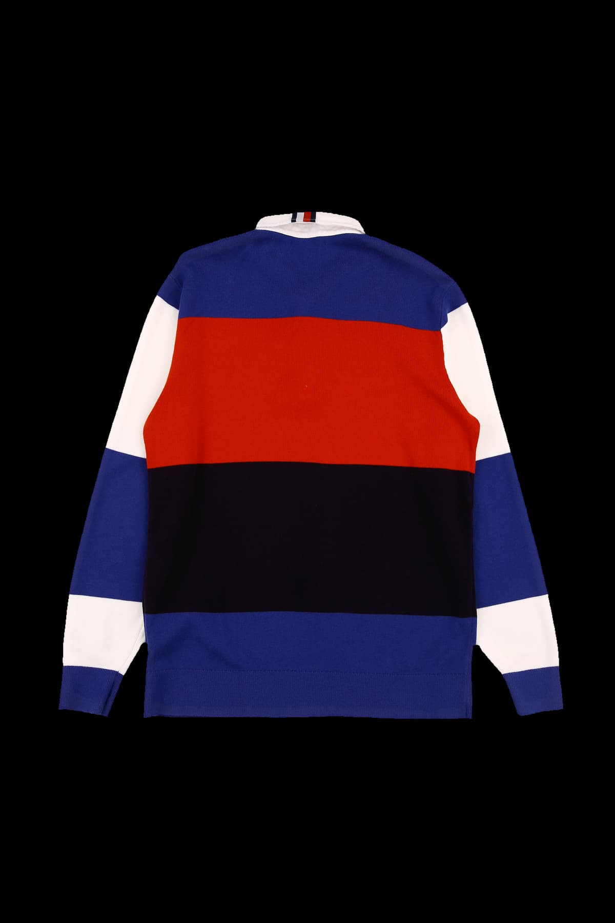 [남성] 컬러 스트라이프 카라 긴팔 니트