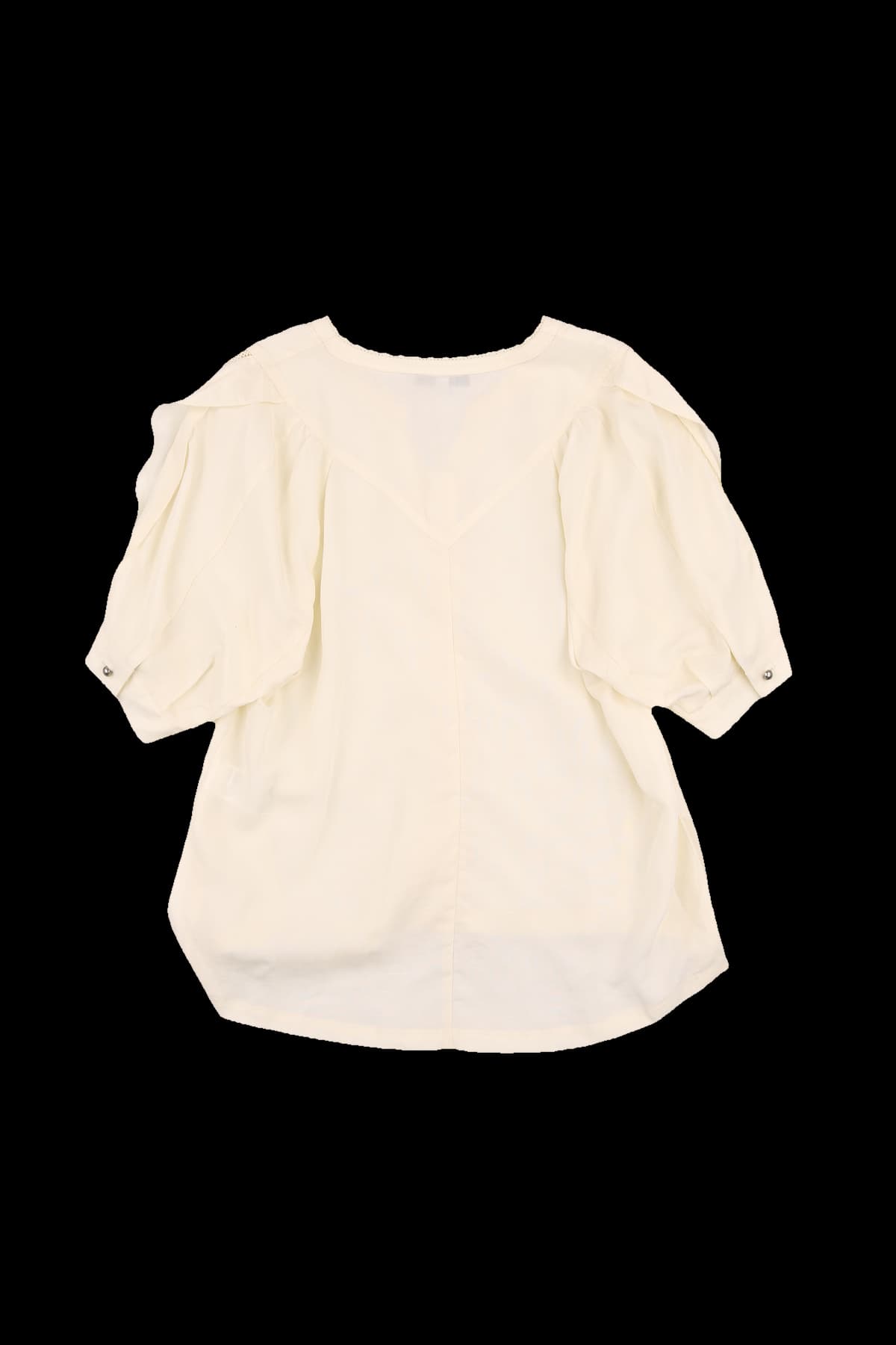 볼륨 소매 블라우스