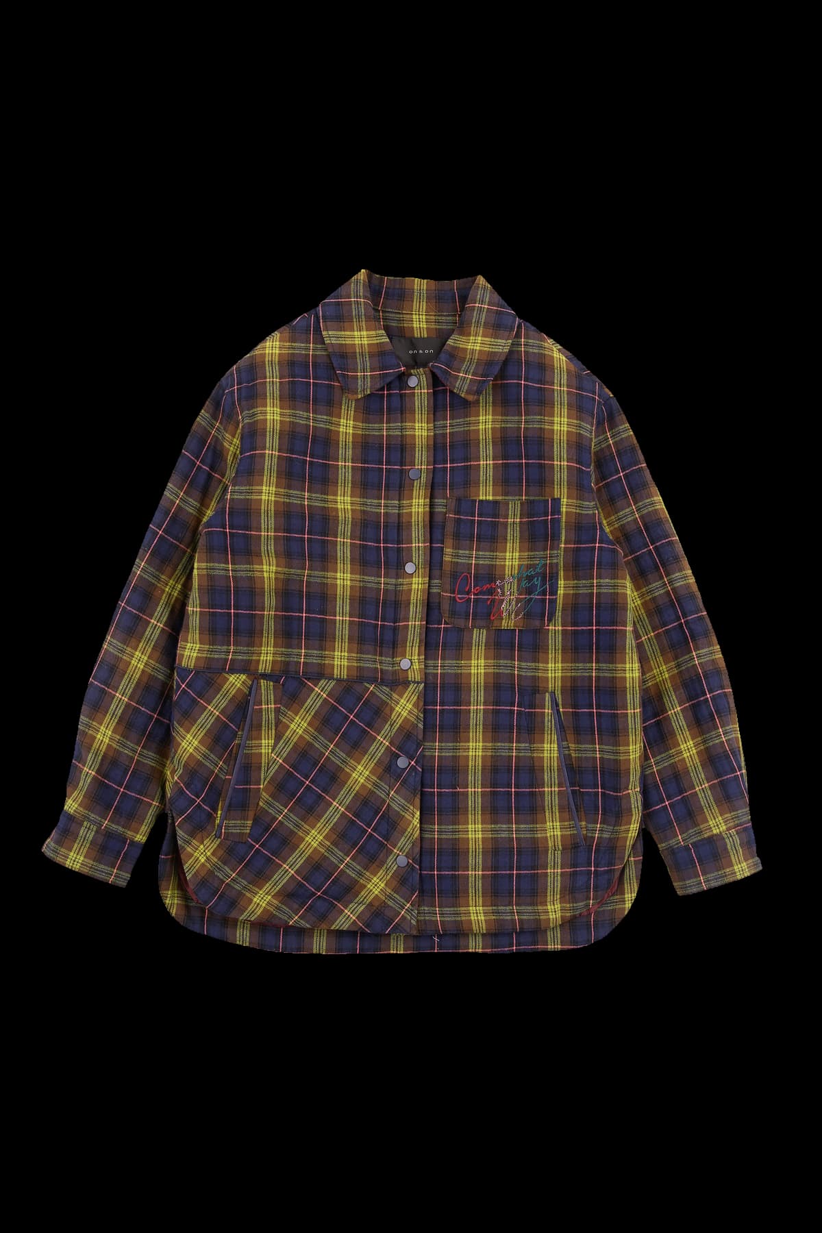 체크 하프 자켓