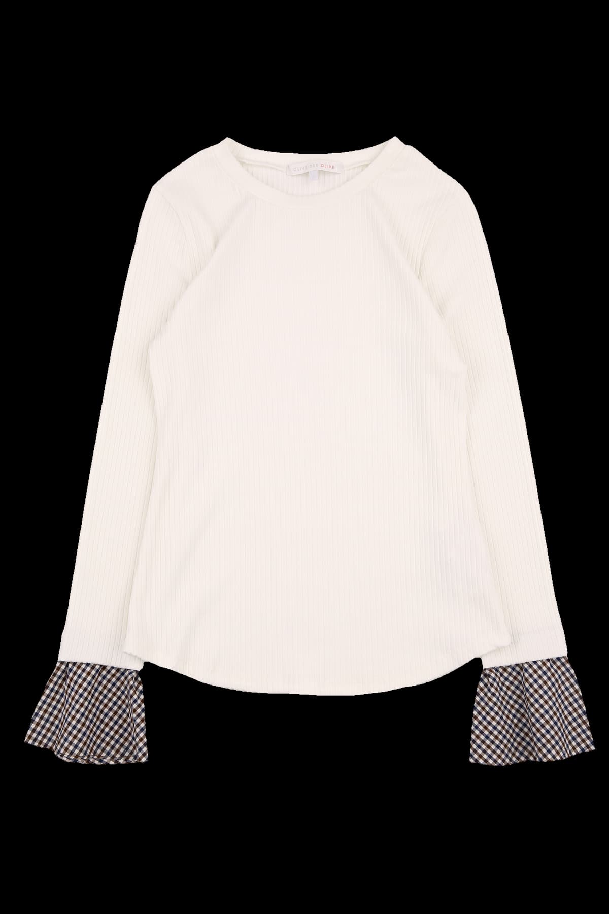 소매 포인트 긴팔티셔츠