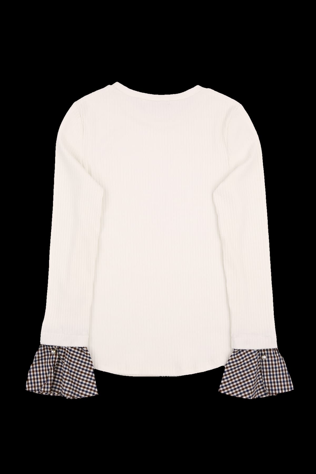 소매 포인트 긴팔티셔츠