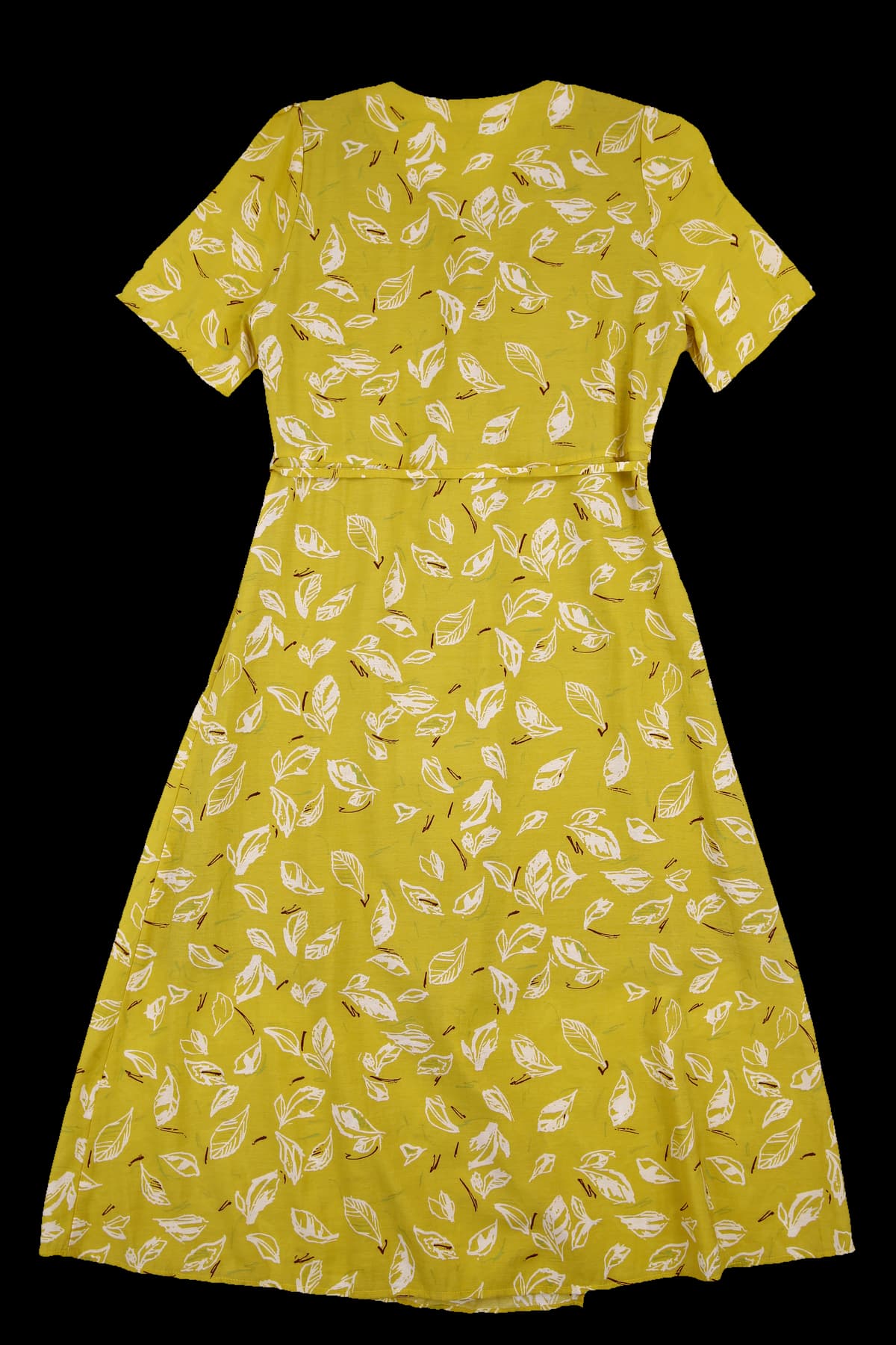 패턴 브이넥 원피스