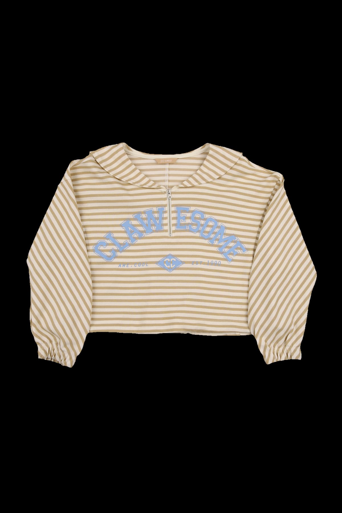 케이프 스트라이프 긴팔