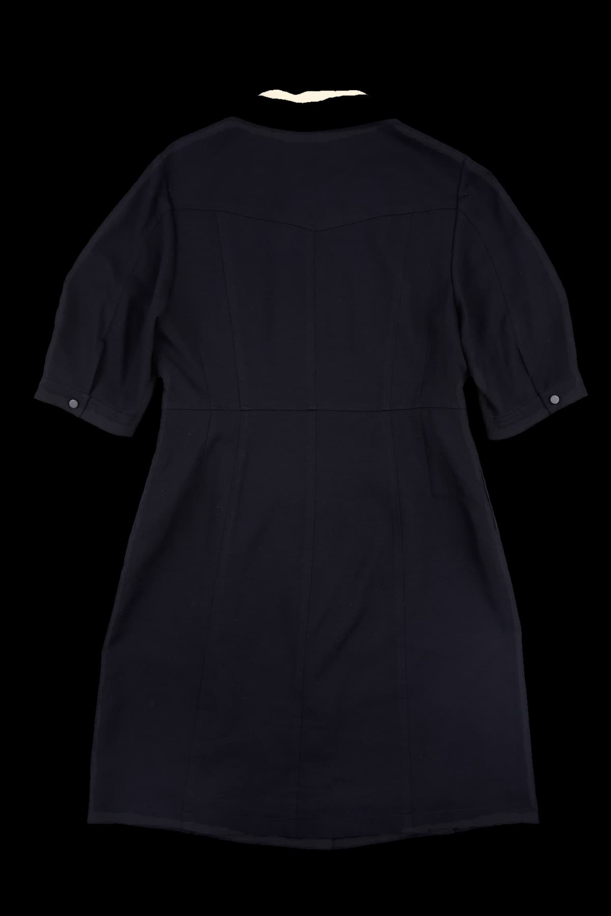 카라 배색 반팔 원피스 