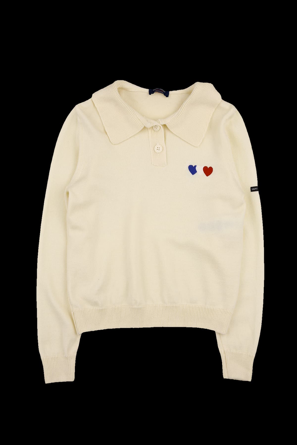 [2024] 하트 자수 울 카라 긴팔 니트