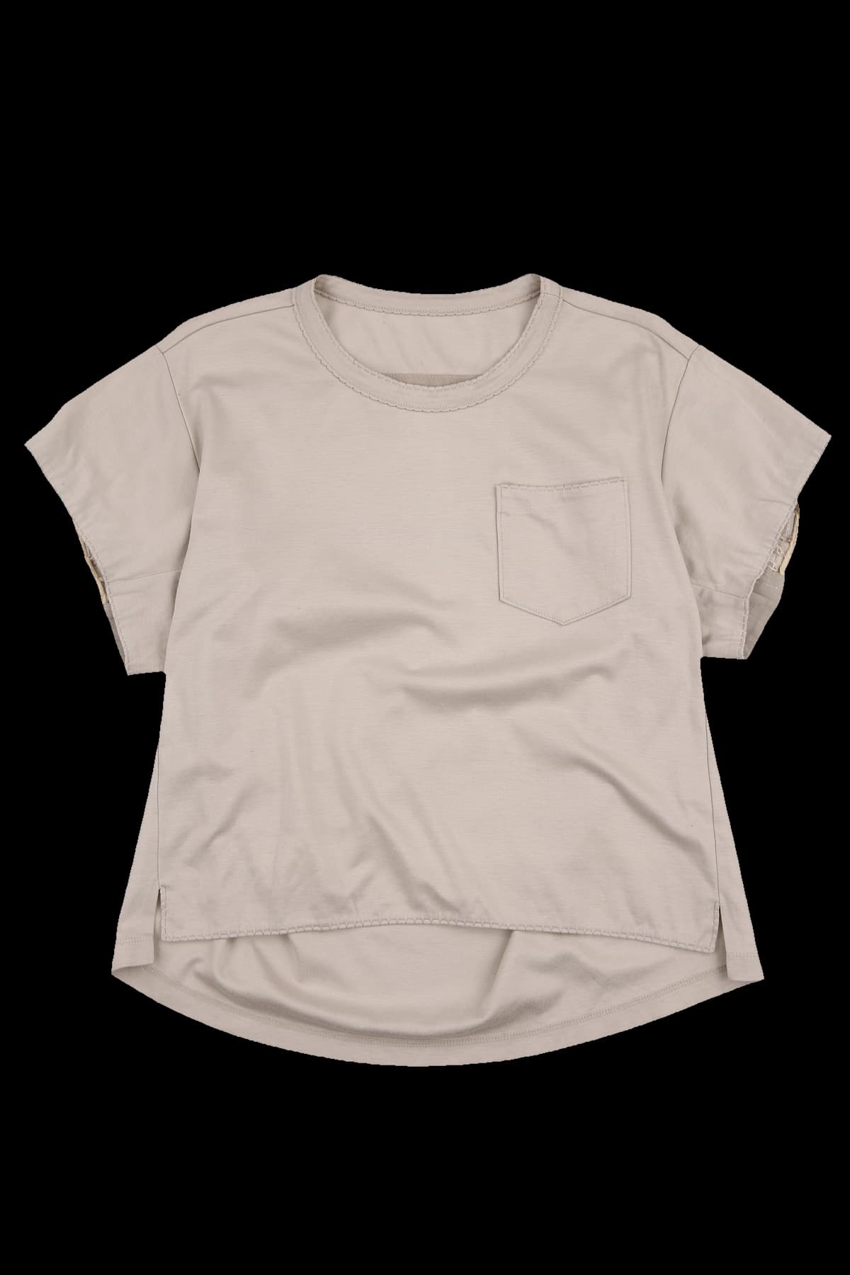 레이스 포켓 반팔 티셔츠