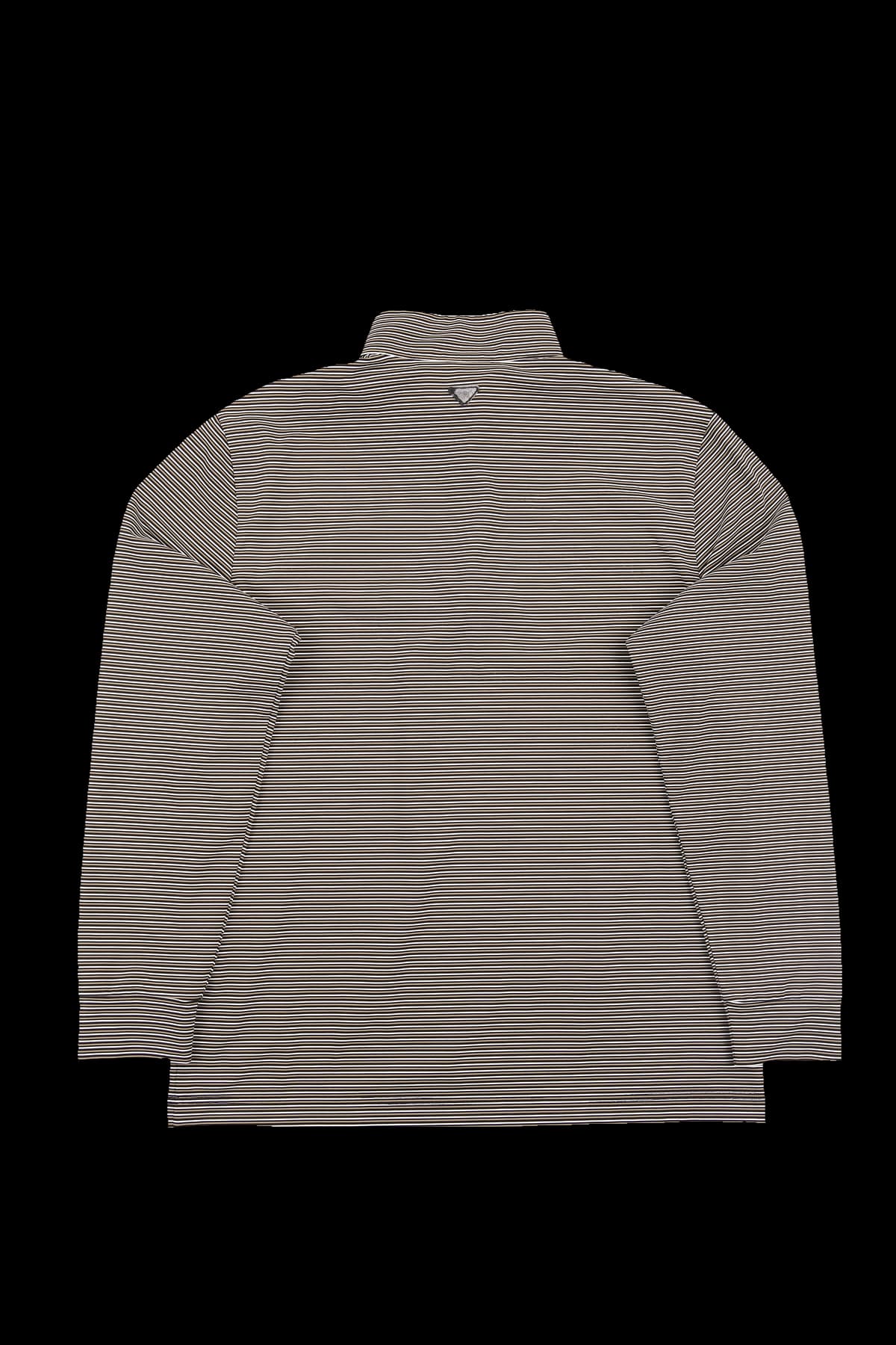 [남성] 스트라이프 하프집업 반팔 티셔츠