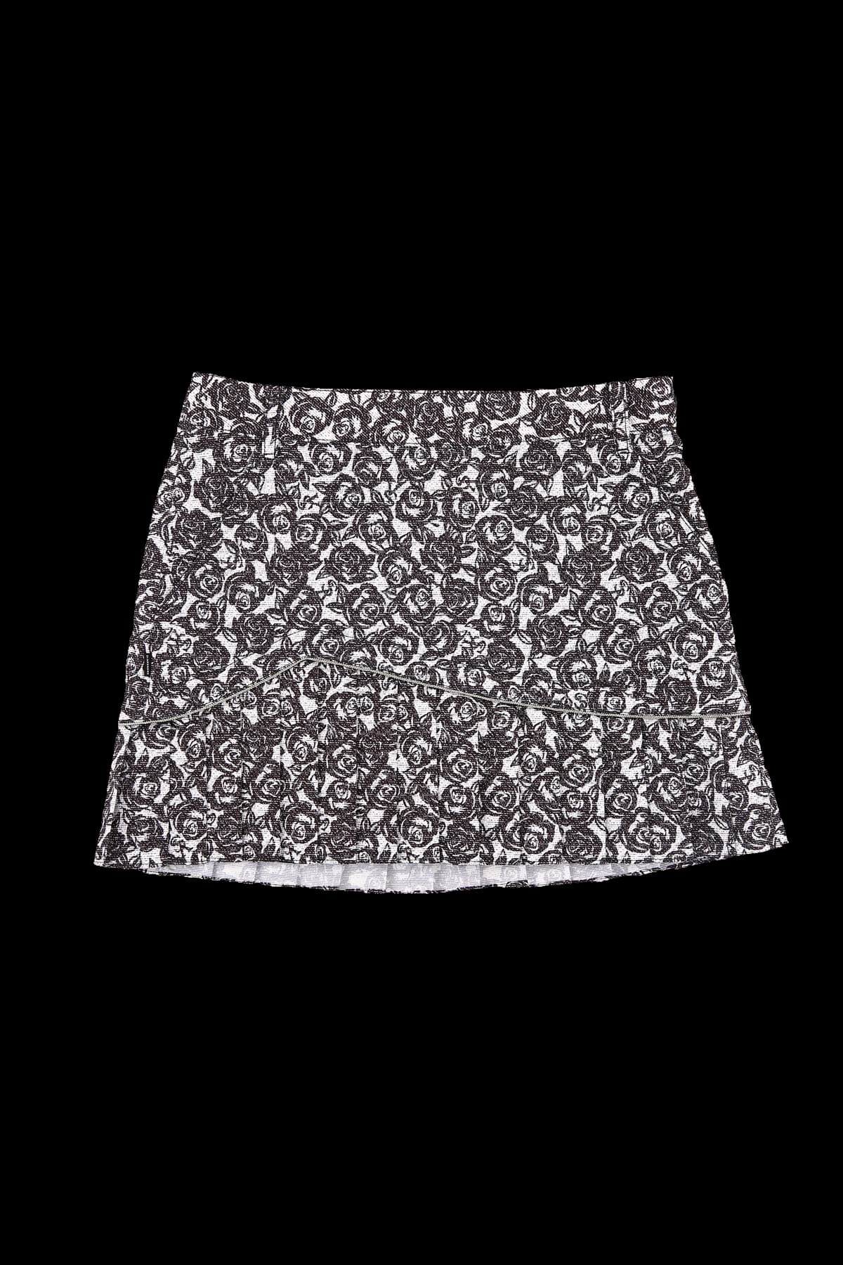 플로럴 플리츠 스커트