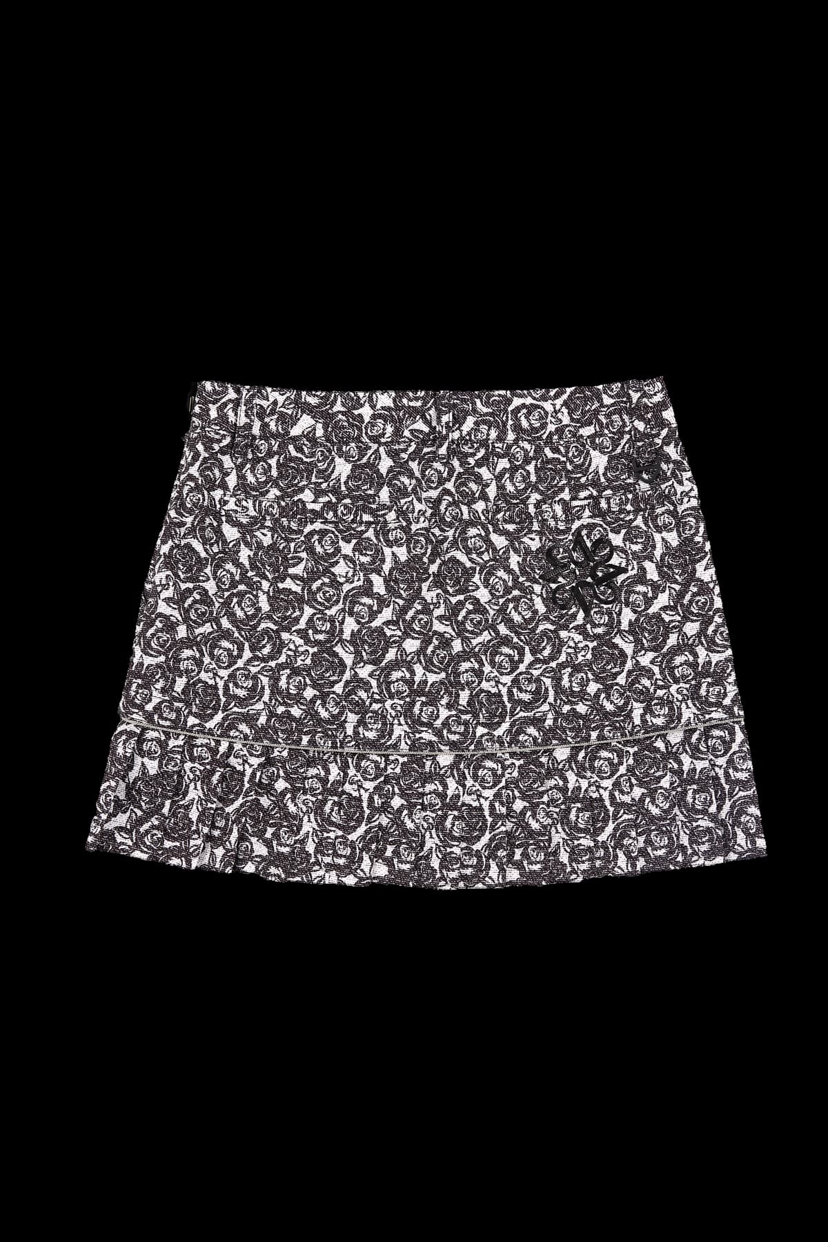 플로럴 플리츠 스커트