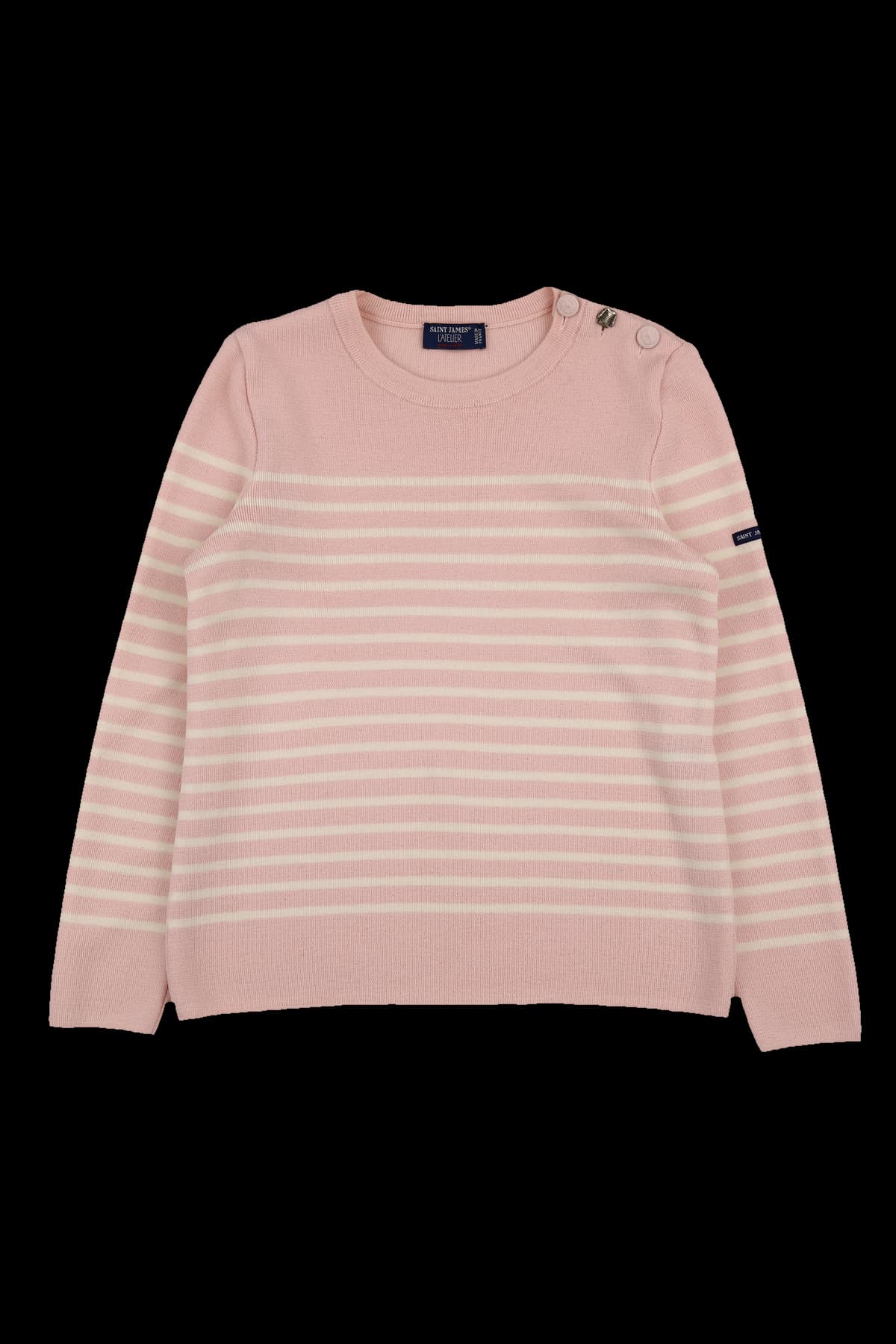 스트라이프 울 긴팔 니트