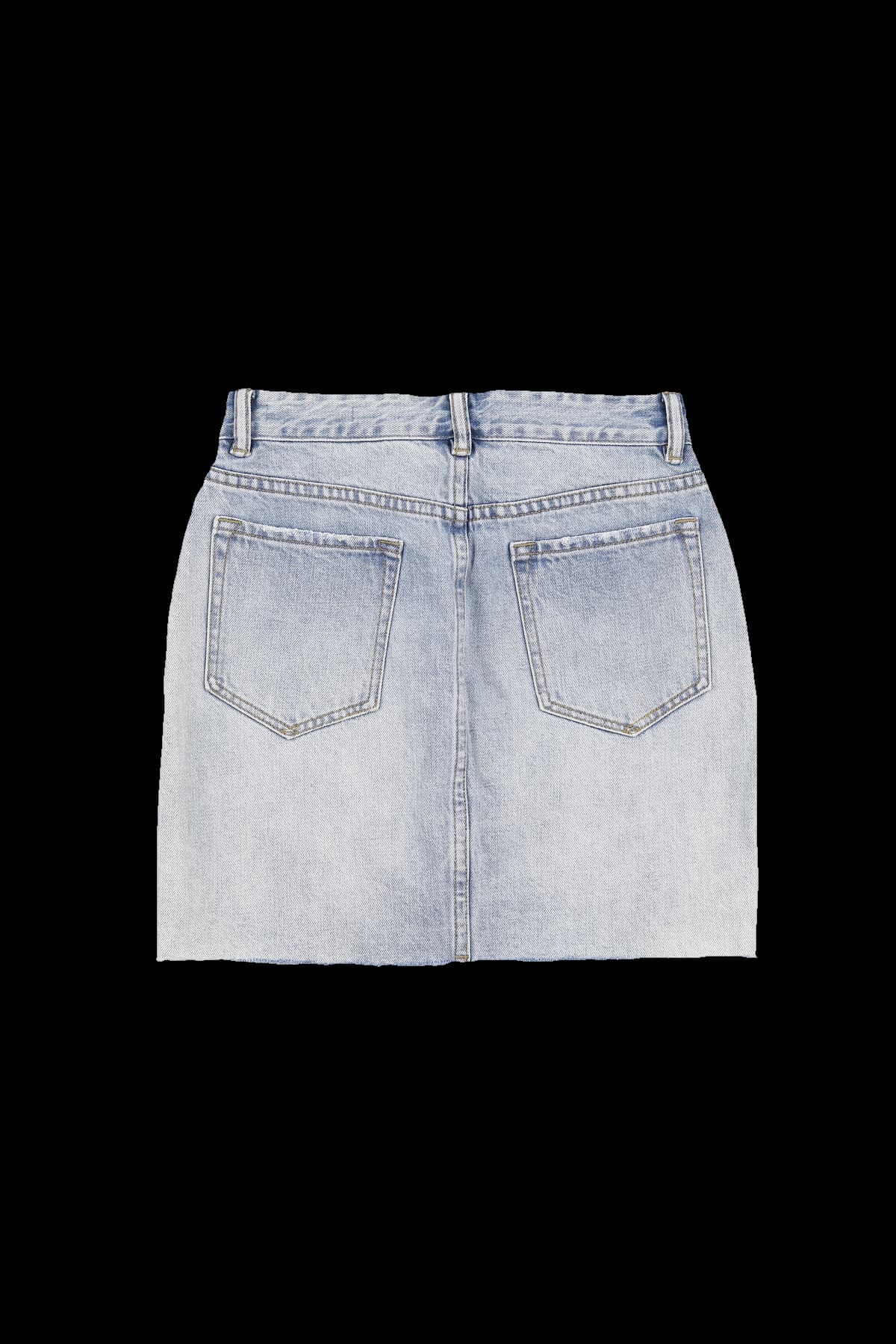 연청 벨트 데님 미니스커트