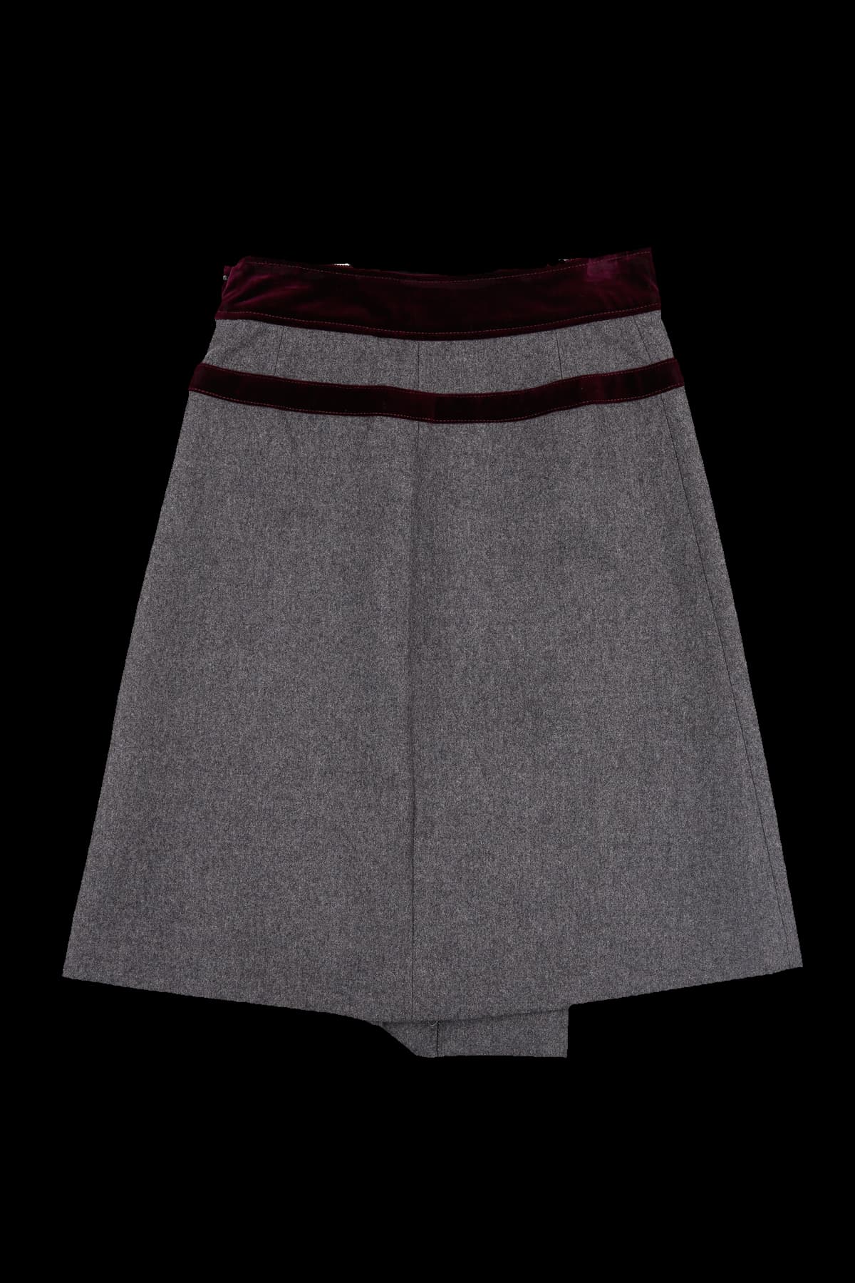 플리츠 미디 스커트