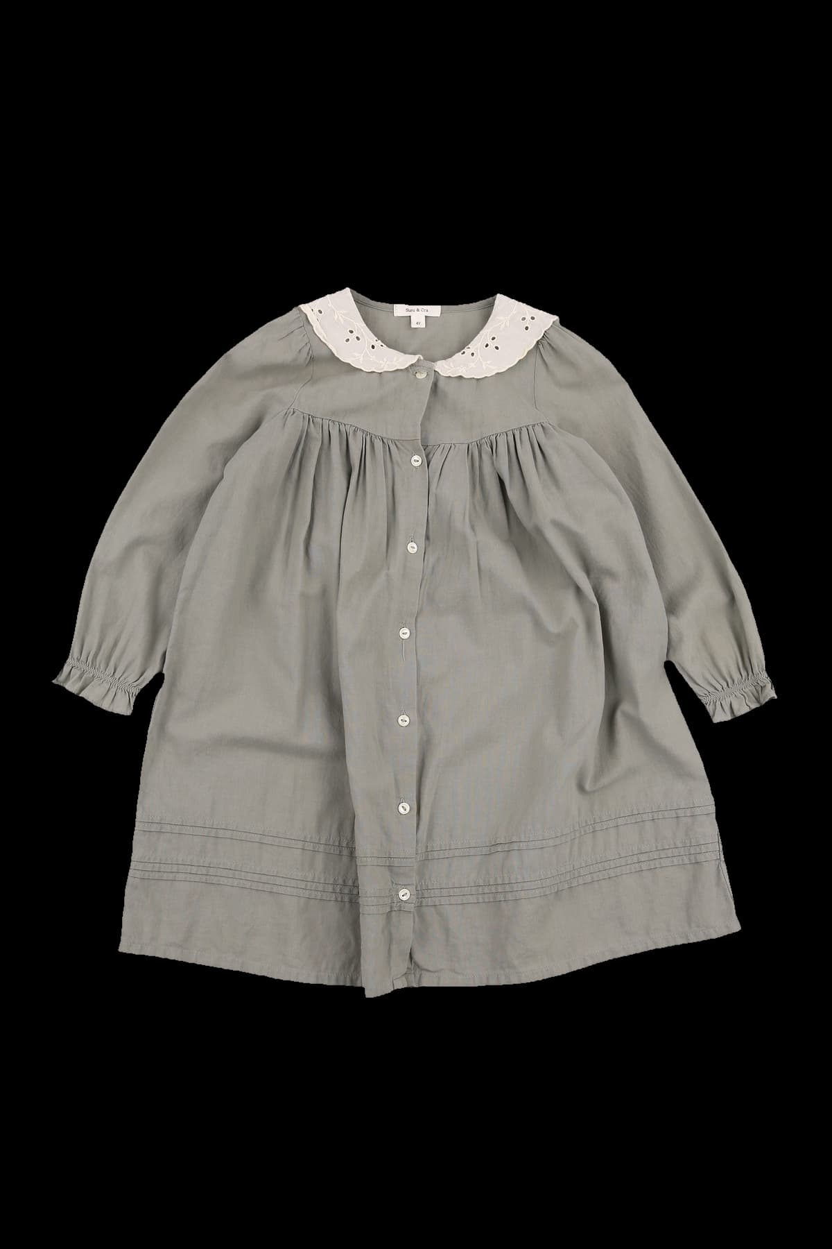 [키즈] 레이스 카라 긴팔 원피스