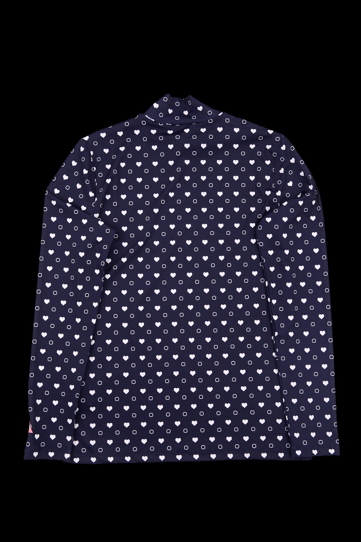 하트 올오버 프린트집업 티셔츠