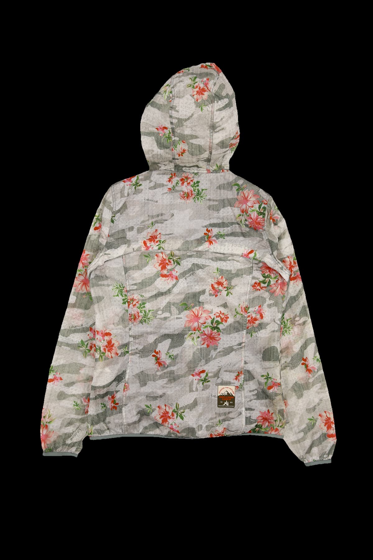 플라워 패턴 후드 바람막이