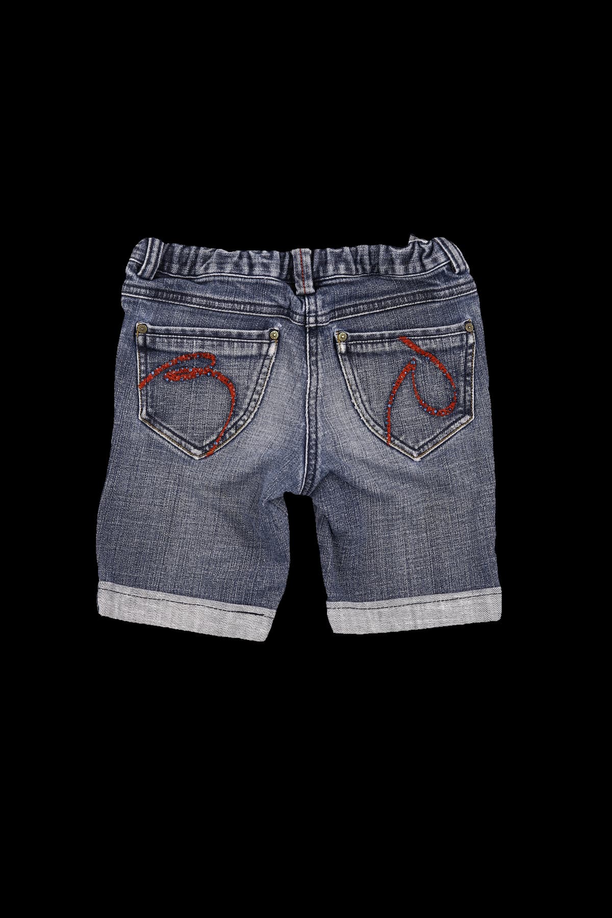 [키즈]워싱 데님 롤업 숏팬츠