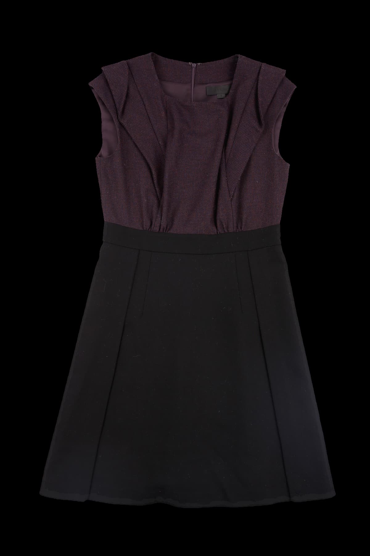 슬리브리스 배색 원피스