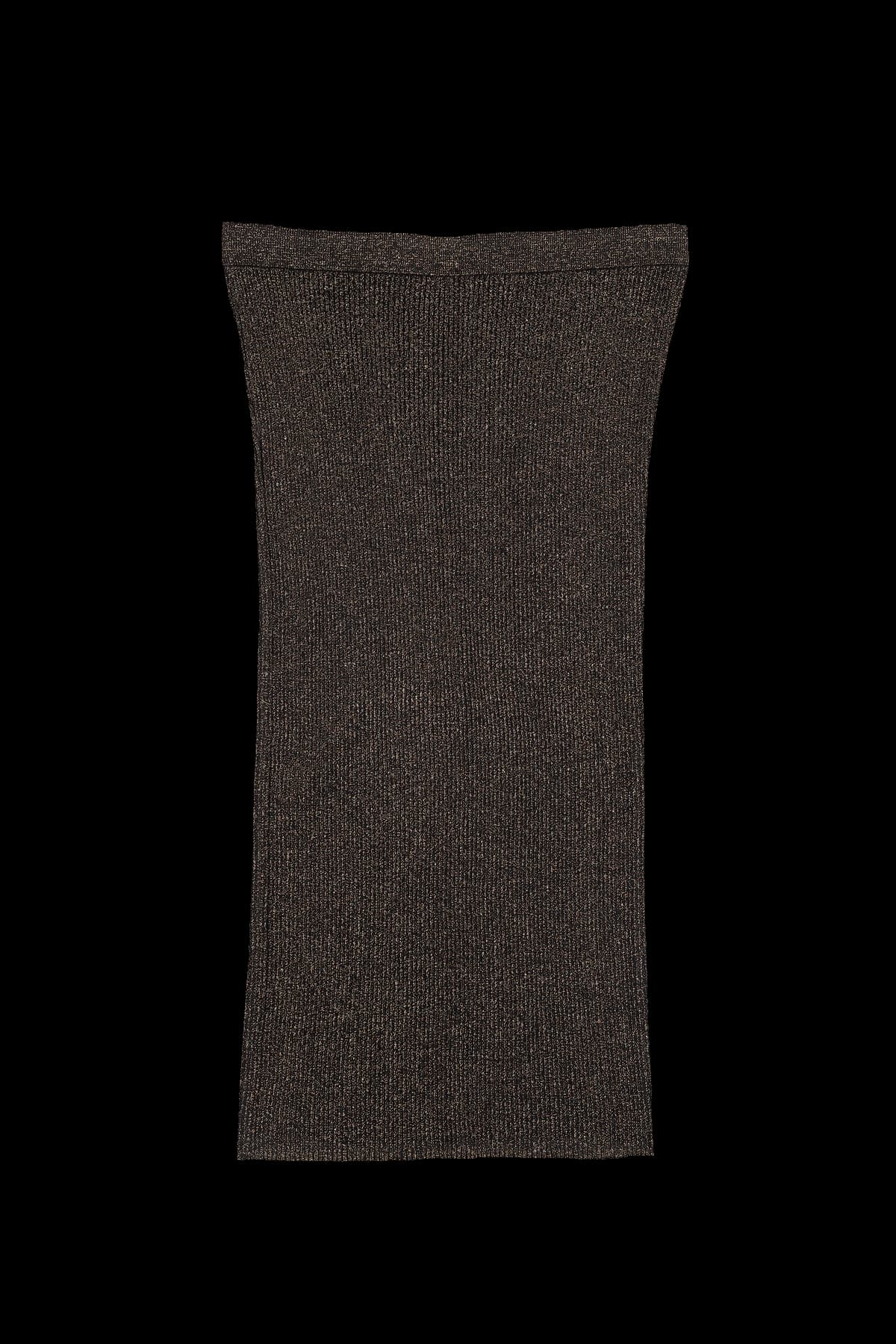 메탈릭 니트 스커트