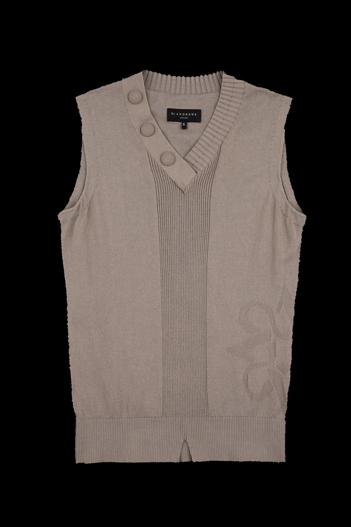 브이넥 버튼 니트