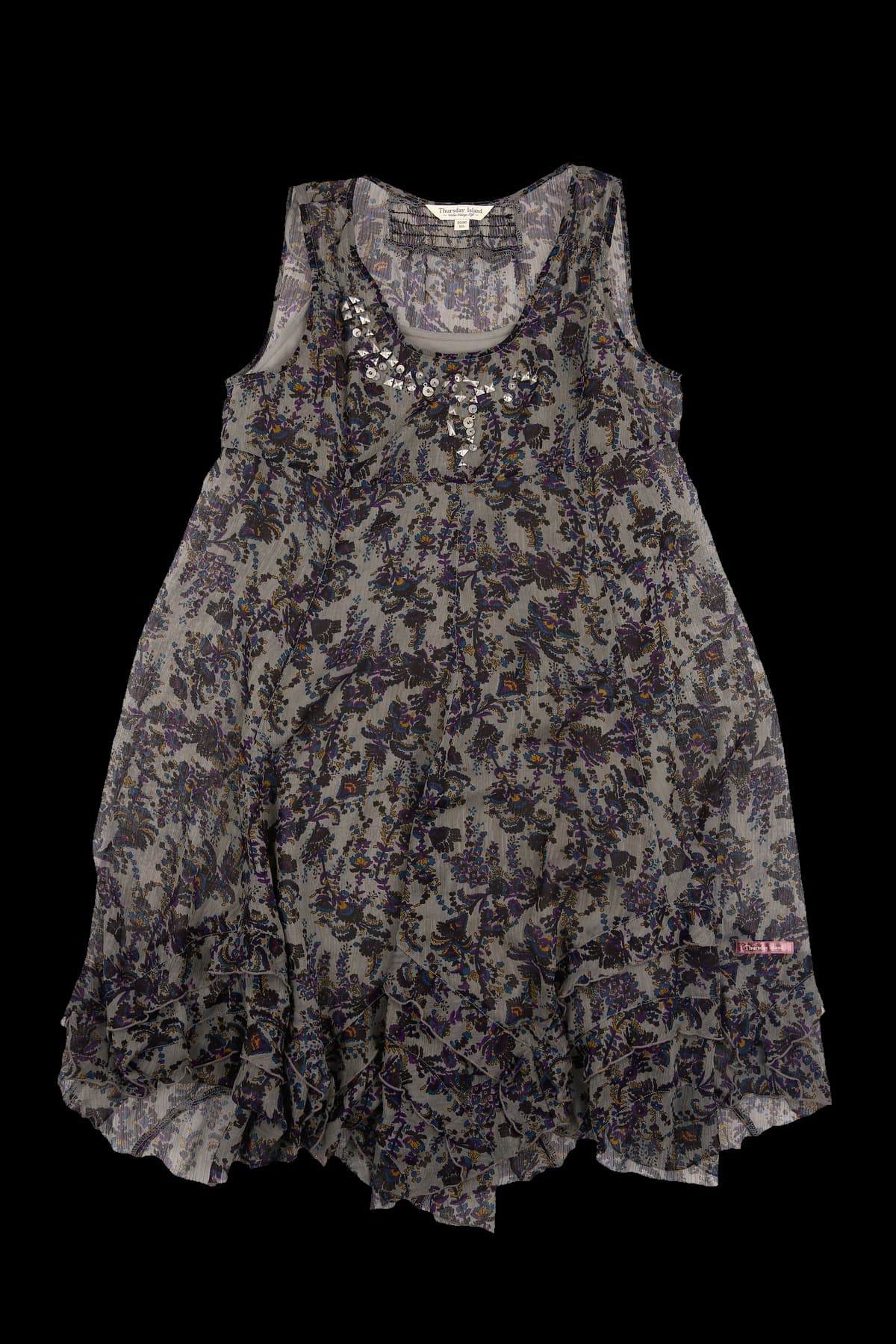 메탈 장식 패턴 원피스