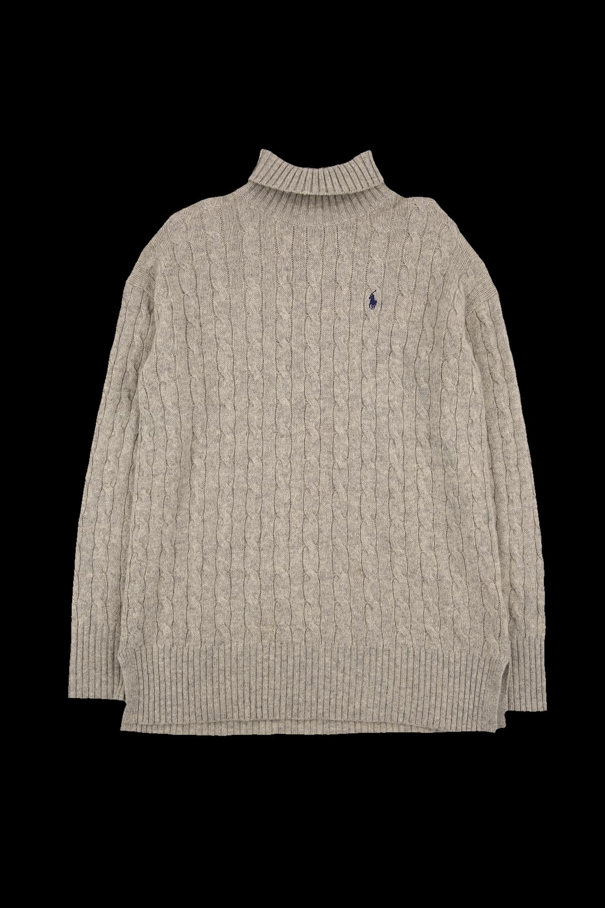 터틀넥 케이블 니트