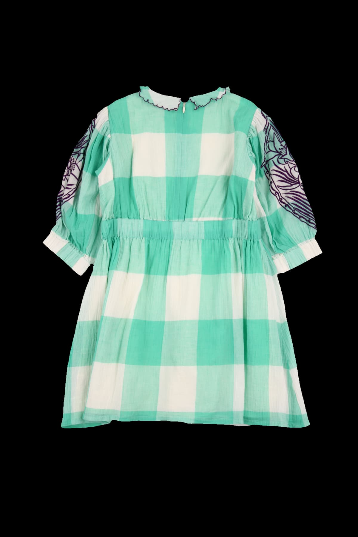 [키즈] 체크 자수 원피스 