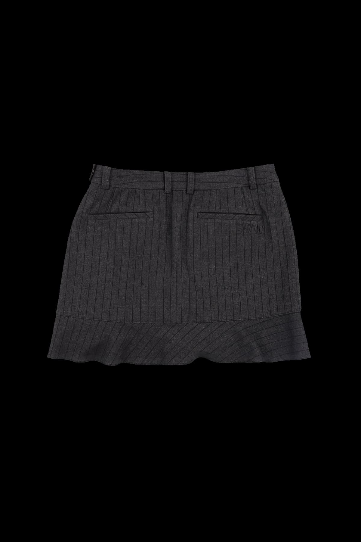 스트라이프 버튼 스커트