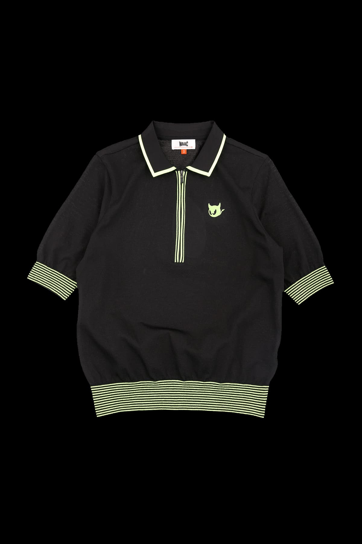 포인트 반집업 카라 티셔츠