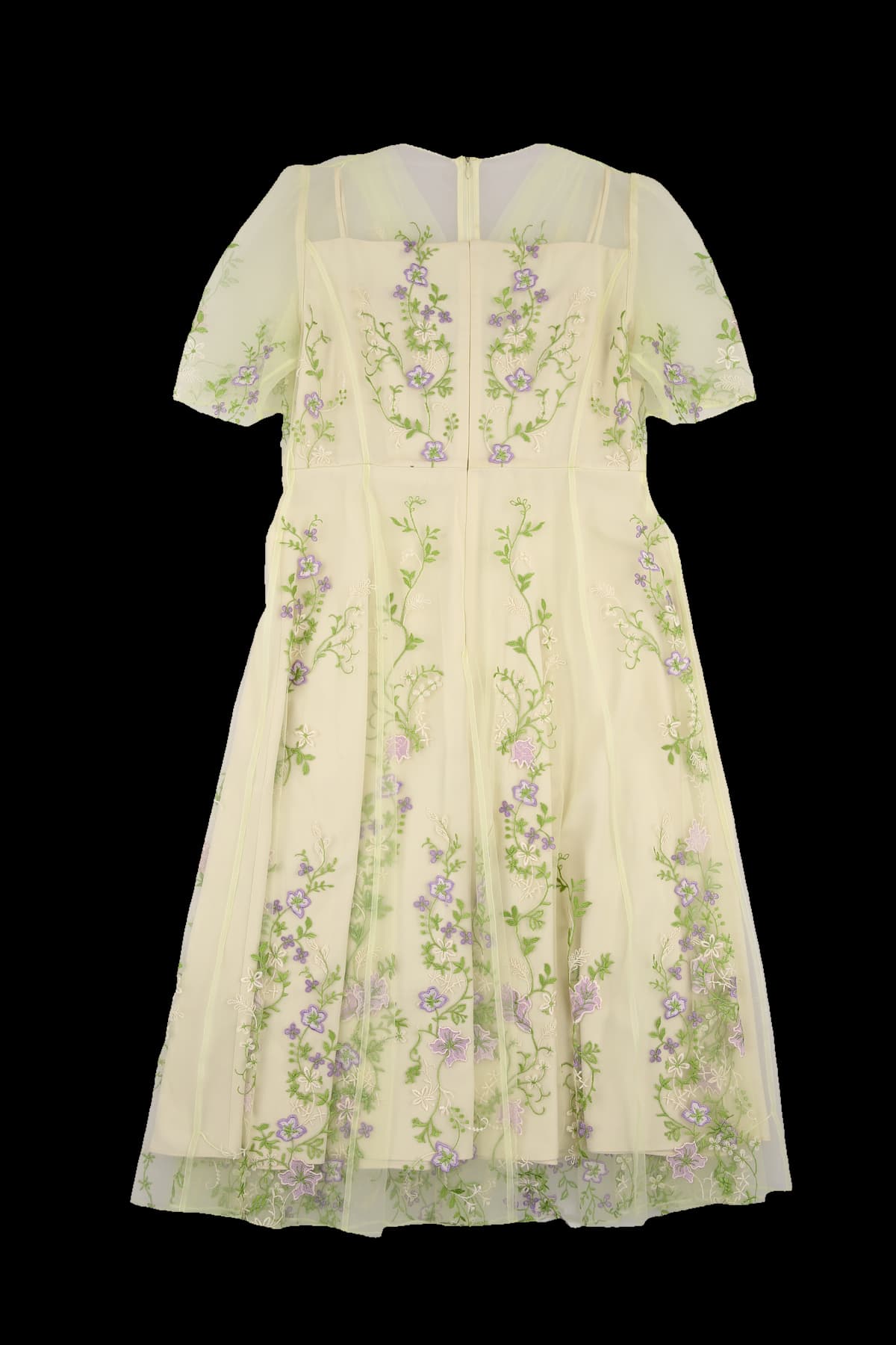 플라워 자수 레이스 원피스