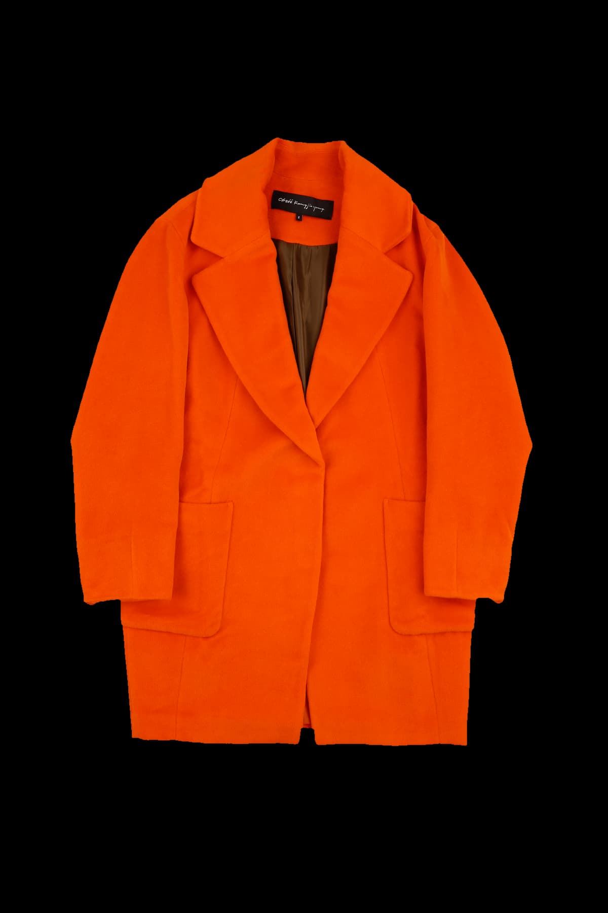 아웃포켓 앙고라 카라 코트