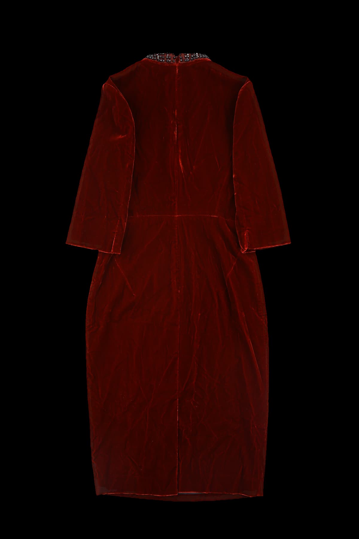 비즈 장식 벨벳 원피스