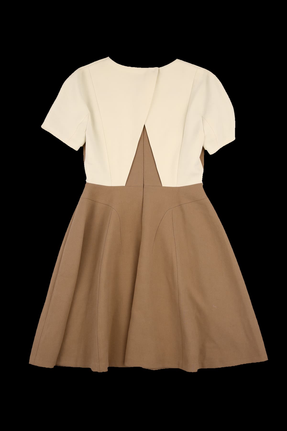 배색 라인 반팔 원피스