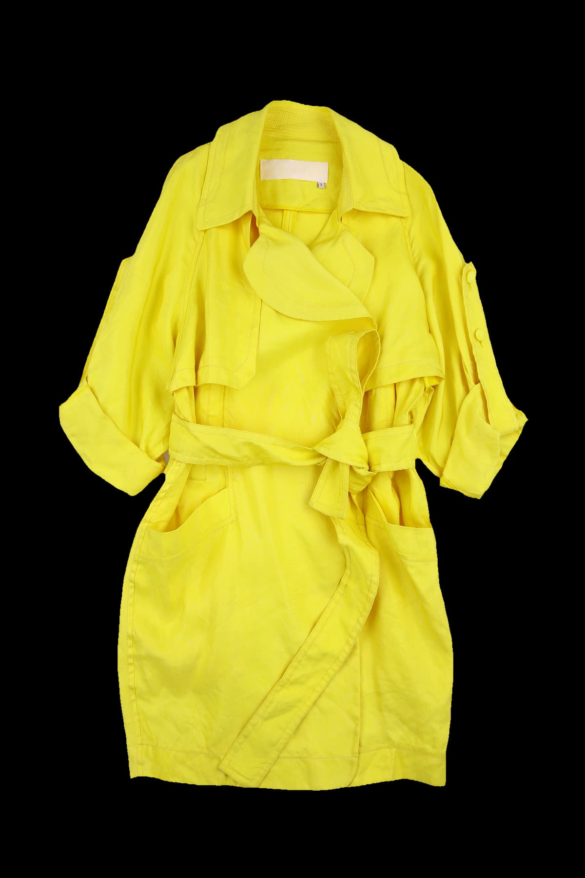 벨티드 롱 카라 자켓