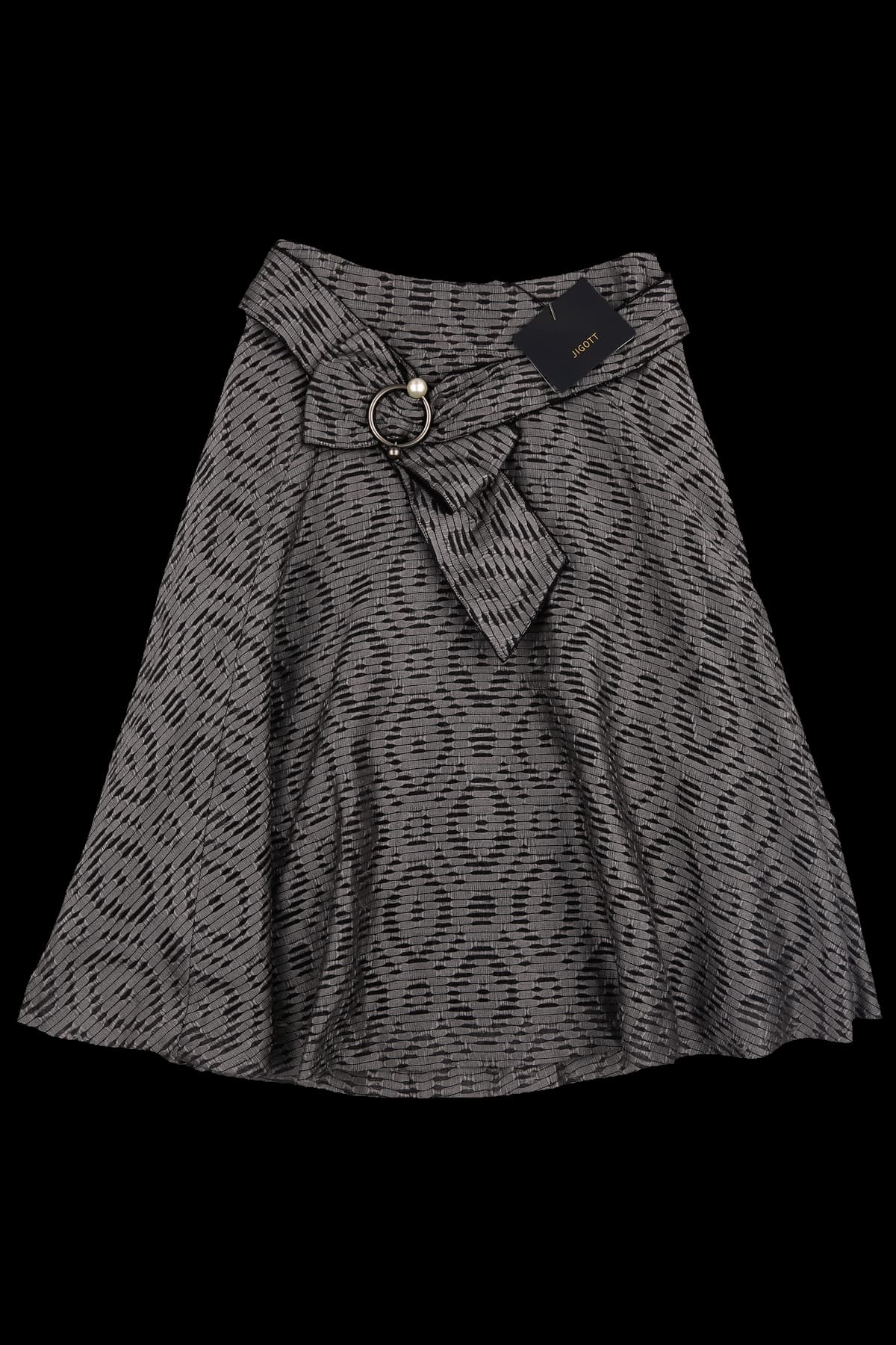 [새상품] 진주벨티드 플레어 스커트