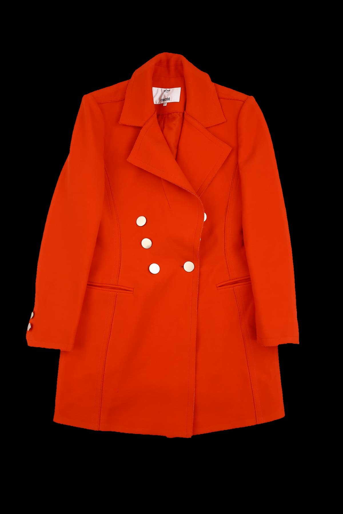 버튼 포인트 라인 자켓