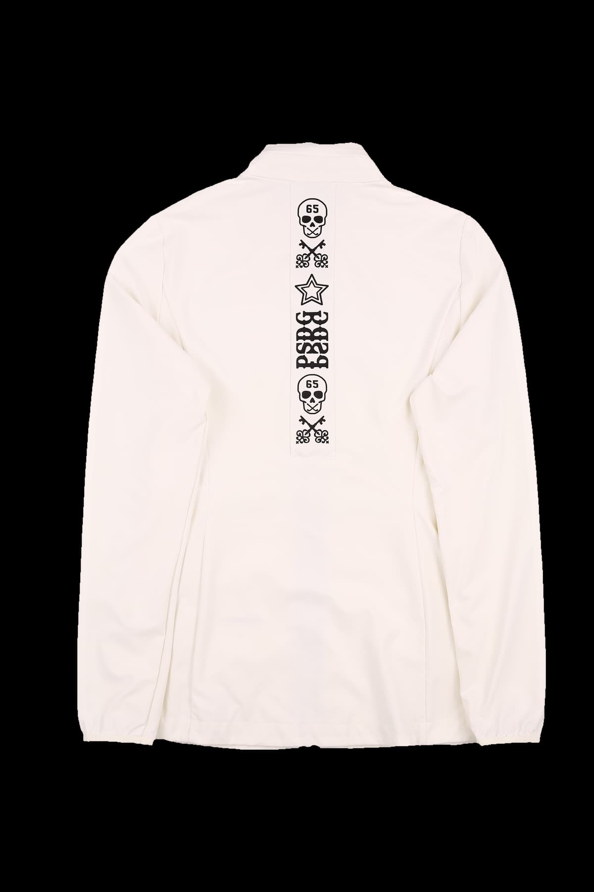 라인 프린팅 집업 자켓