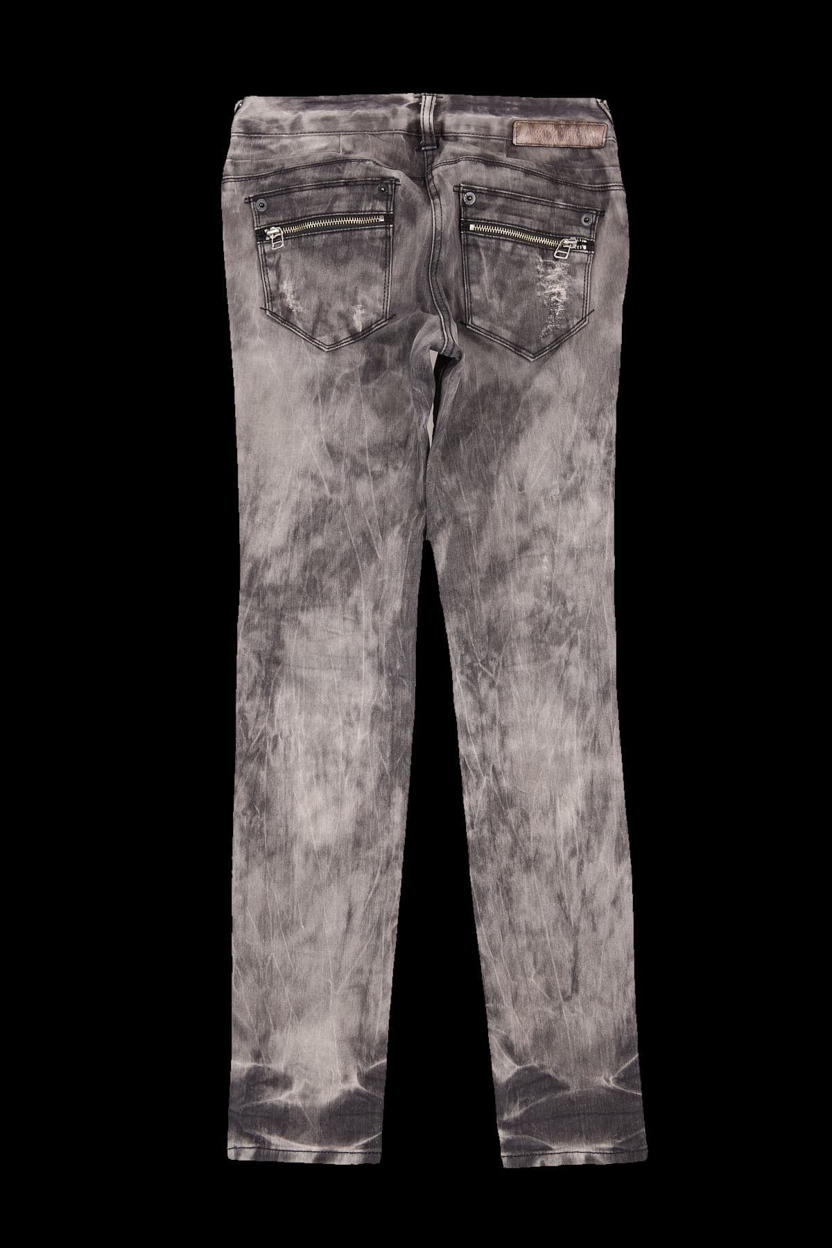 비즈 데미지 데님 팬츠