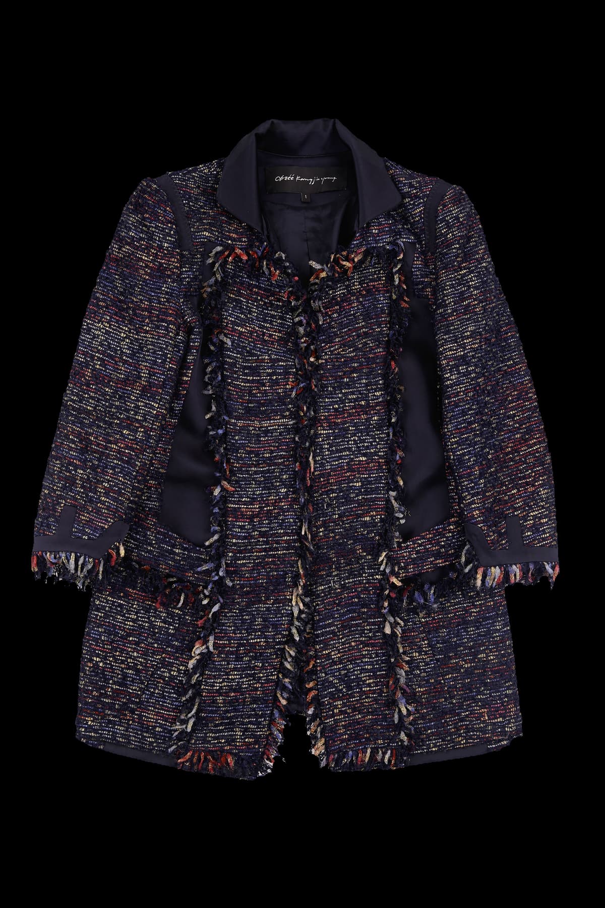 카라 트위드 자켓