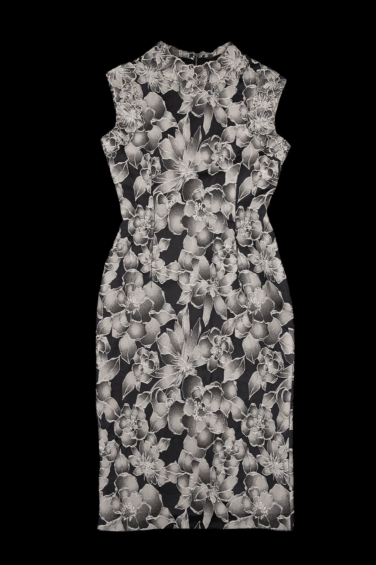 플로럴 슬리브리스 원피스