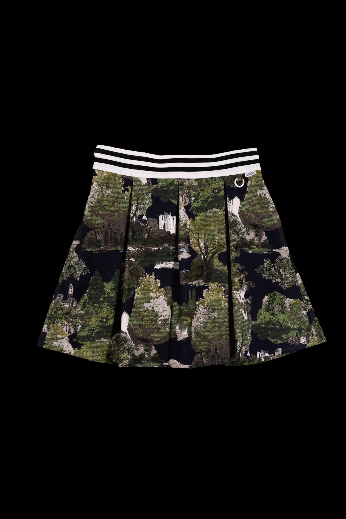 트리 프린팅 밴딩 스커트