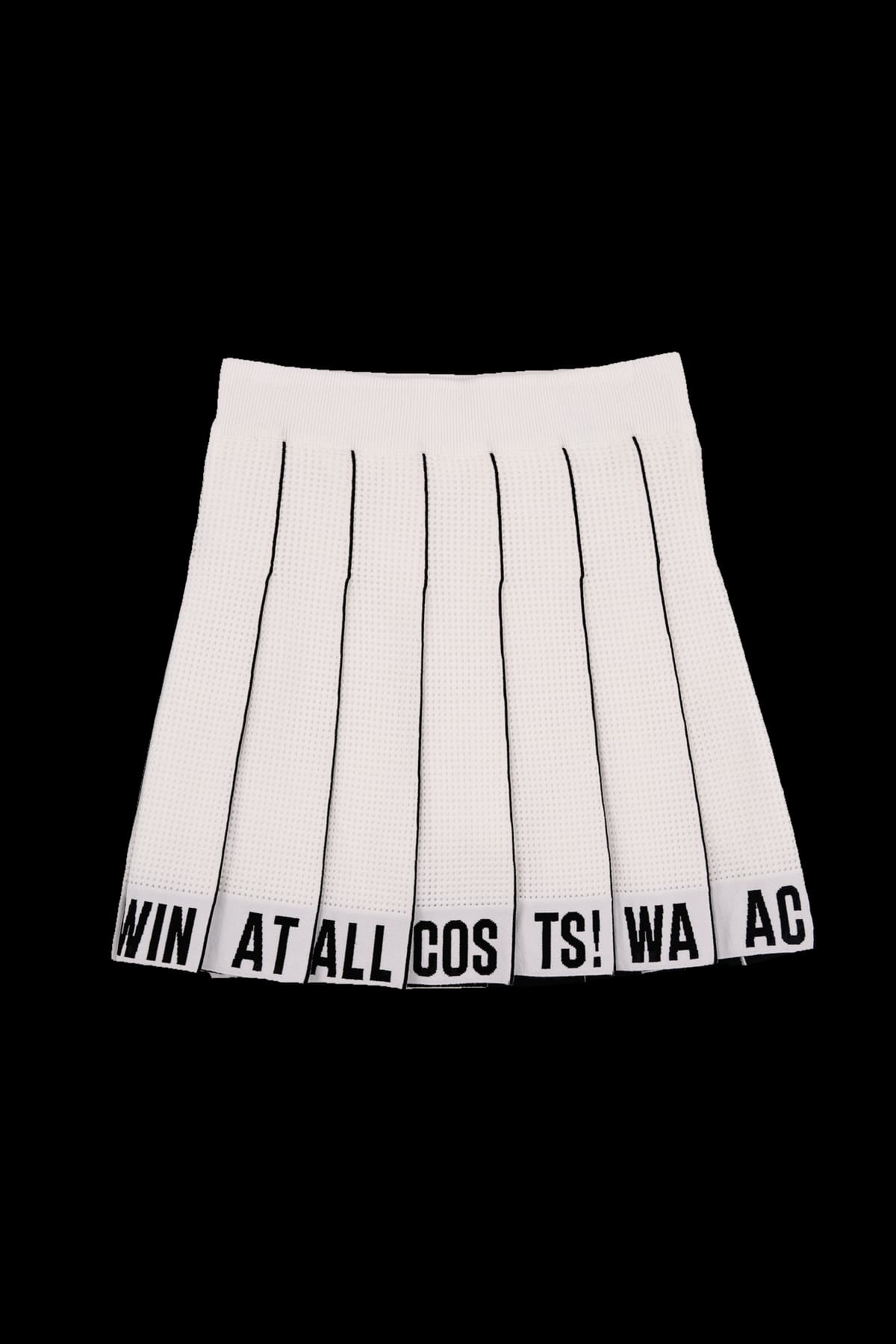 라인 플리츠 니트 스커트