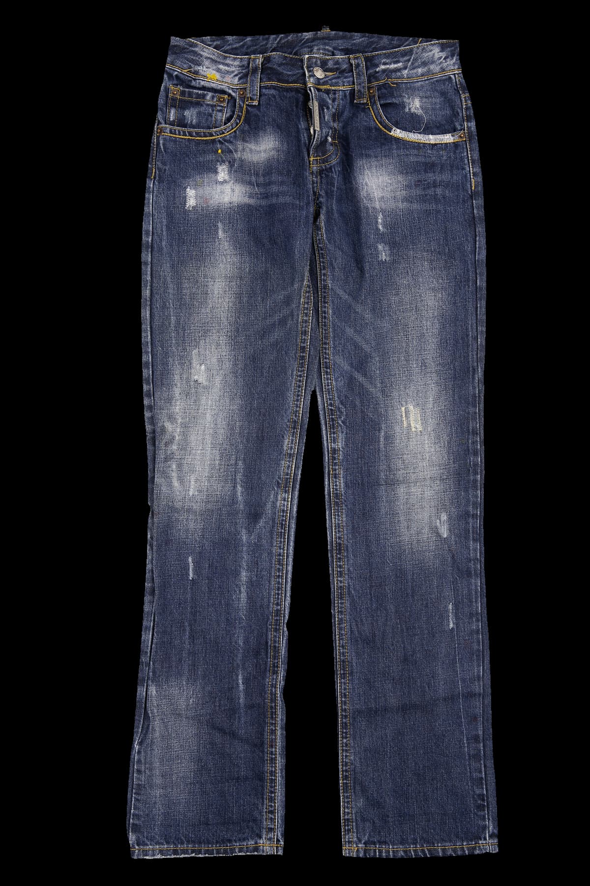 데미지 브러쉬 중청 데님