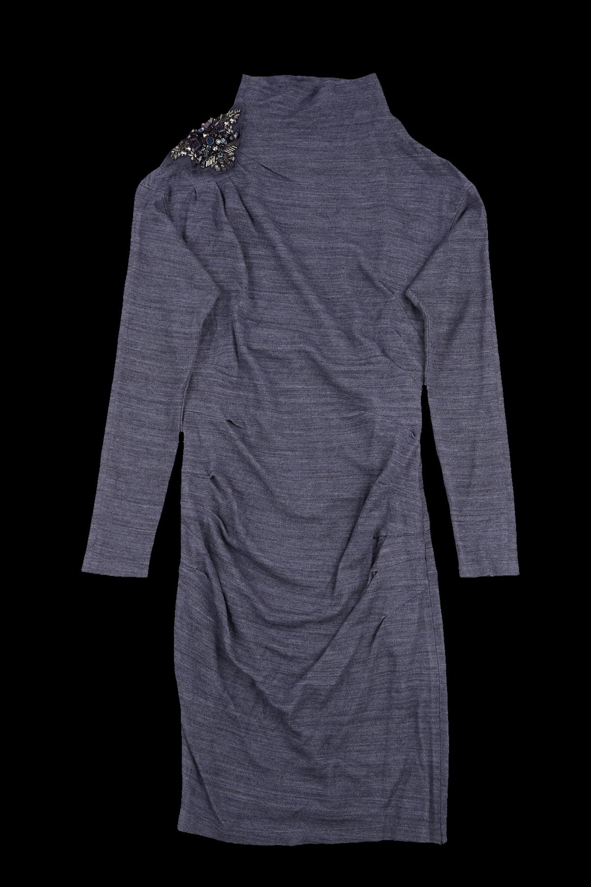 비즈 장식 셔링 원피스