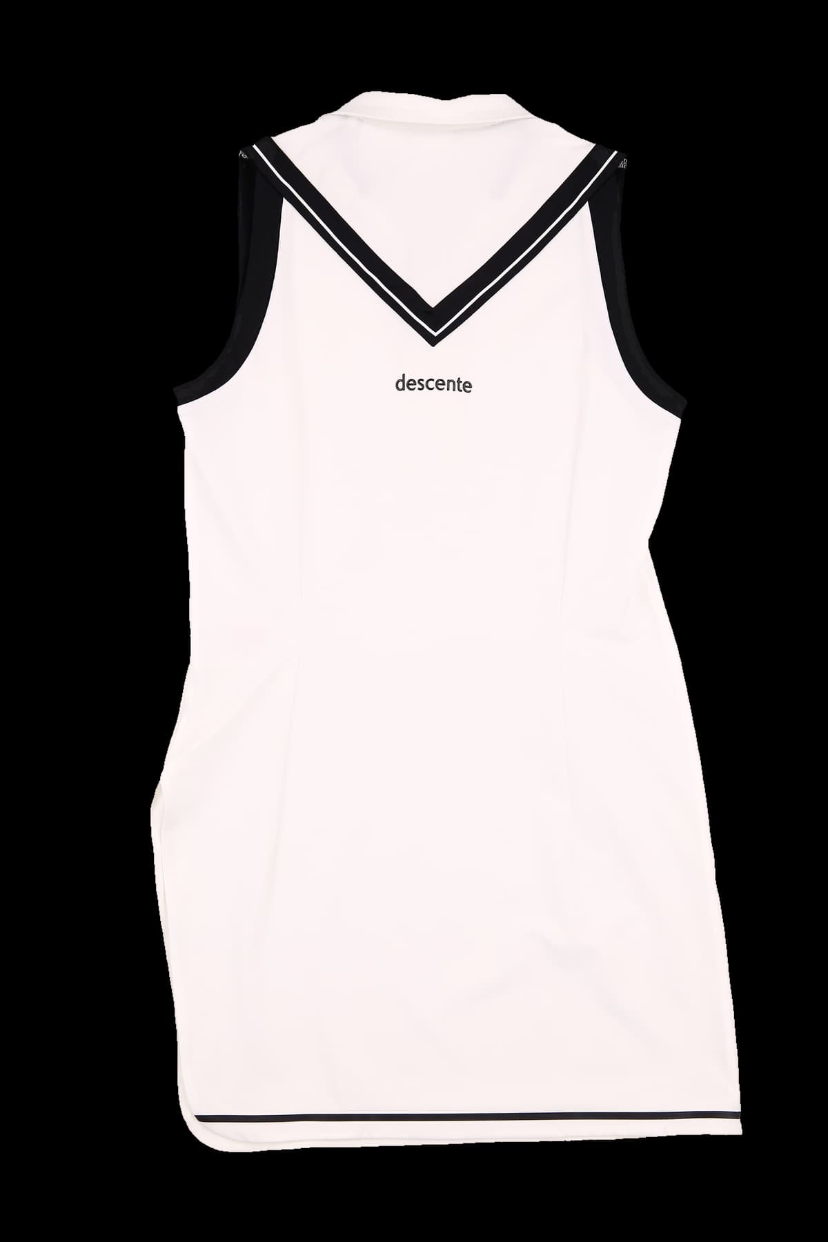 배색 슬리브리스 원피스