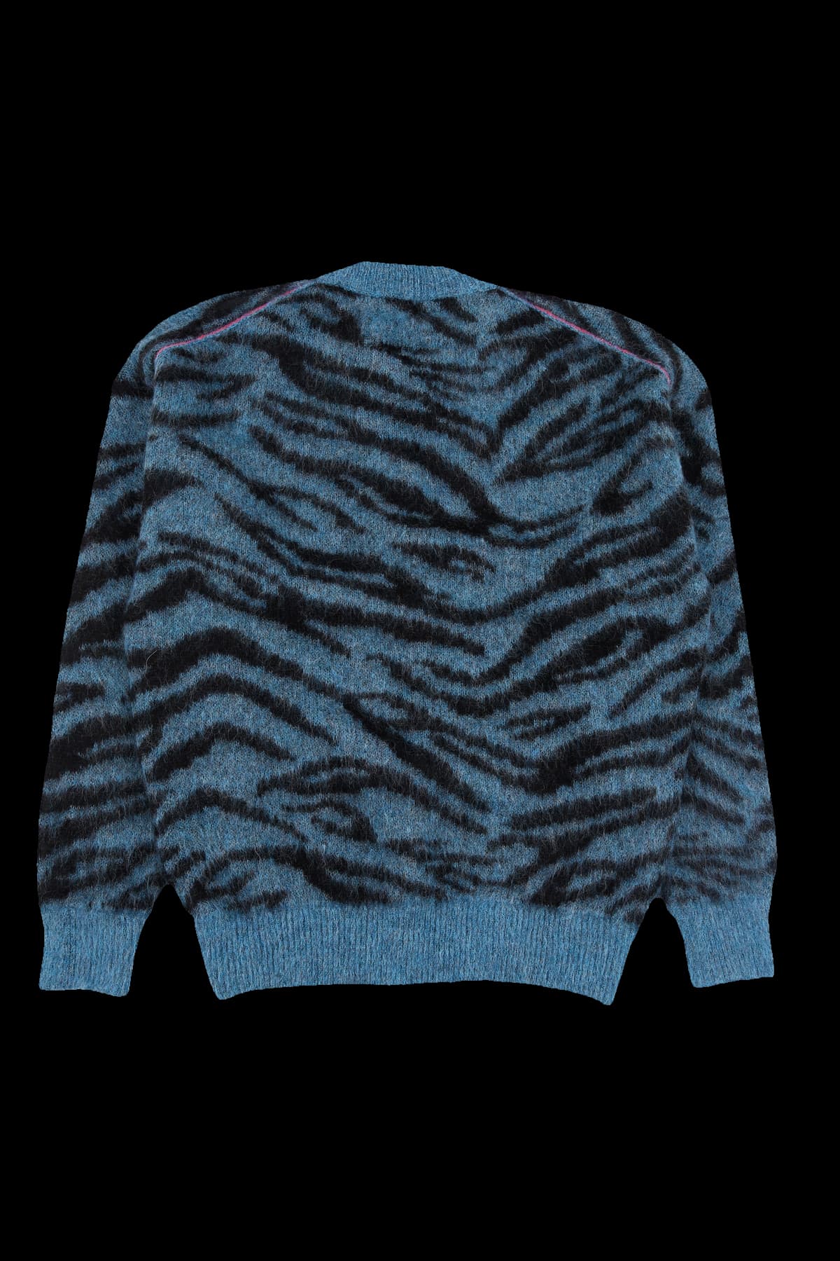 [새상품] 호피 배색 라운드넥 니트