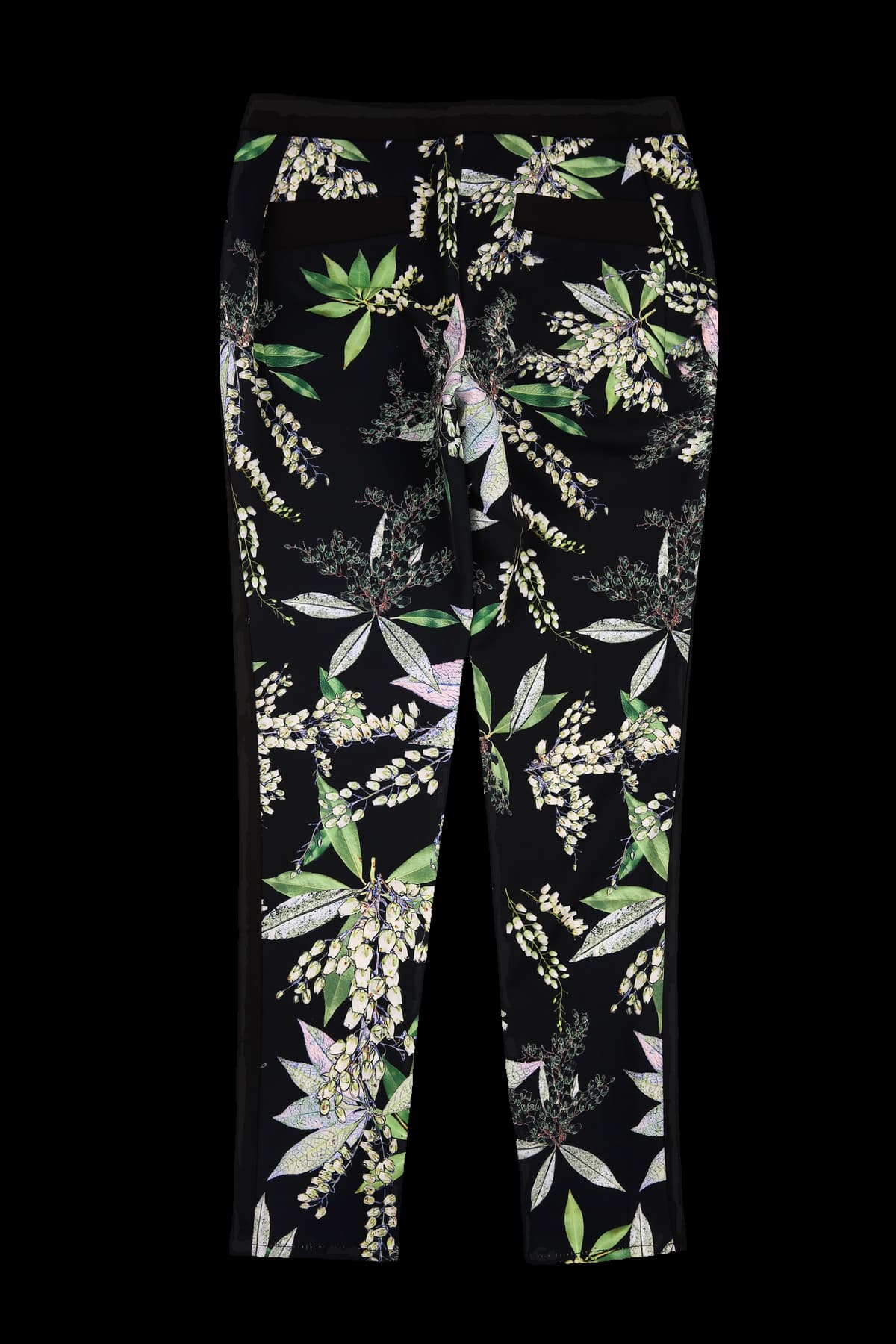 플로럴 밑단 트임 팬츠